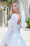 Load image into Gallery viewer, LAS3820 Wholesale Long Sleeve Lace Wedding Dress Ball Gown Sweetheart Corset Bodice Bridal Gown - - Wedding Dress LAS
