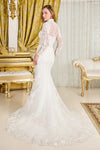 Load image into Gallery viewer, LAS3830 Wholesale Off-White Strapless Sweetheart Wedding Dress with Sheer Long Sleeve Bridal Gown