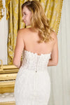 Load image into Gallery viewer, LAS3830 Wholesale Off-White Strapless Sweetheart Wedding Dress with Sheer Long Sleeve Bridal Gown