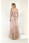 Load image into Gallery viewer, LA Merchandise LA2000 3/4 Sleeves Glitter V-neck Special Occasion Gown - - Dress LA Merchandise