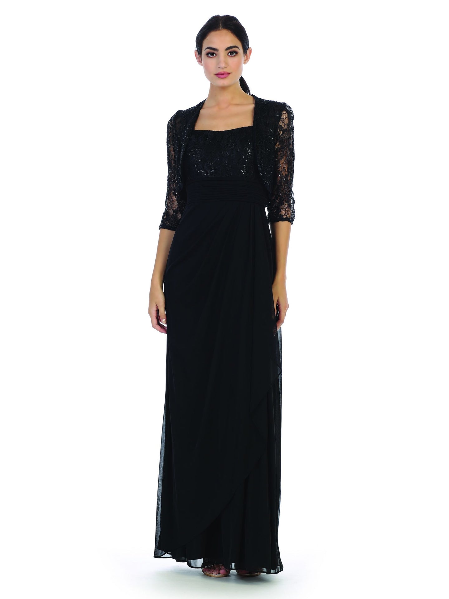 Wholesale Mother Of The Bride Dress Square Neck Formal Gown By LAV3094
