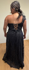 Load image into Gallery viewer, LA Merchandise LA2024 One Shoulder Glitter Special Occasion Gown - - Dress LA Merchandise