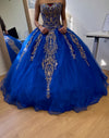 Load image into Gallery viewer, LA Merchandise LA230 Glitter Gold Beaded Quince Prom Gown - - Dresses LA Merchandise