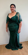 Load image into Gallery viewer, Wholesale Evening Gown with Sheer Beaded Overlay Mother of the Bride Dress By LA2173 - - Mother of the Bride Dress LA Merchandise