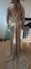 Load image into Gallery viewer, La Merchandise LA7795 Long Sleeve Sequin Formal Dress