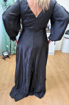 Load image into Gallery viewer, La Merchandise LA1857 Split Long Sleeve V-Neck Bridesmaid Dress - - LA Merchandise