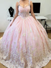 Load image into Gallery viewer, LA Merchandise LA256 Floral Blush Embroidered Corset Quince Gown - - LA Merchandise