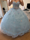 Load image into Gallery viewer, LA Merchandise LA246 Butterfly Applique Strapless Quince Ball Gown - - LA Merchandise