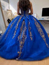 Load image into Gallery viewer, LA Merchandise LA230 Glitter Gold Beaded Quince Prom Gown - - Dresses LA Merchandise