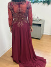Load image into Gallery viewer, La Merchandise LAF8171 Classy Embroidered Modest Long Sleeve MOB Gown - - LAF