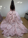 Load image into Gallery viewer, LA Merchandise LA281 Off-Shoulder Glitter Quinceañera Gown with Beaded Appliqués - - Quinceanera Dress LA Merchandise