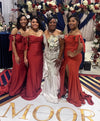 Load image into Gallery viewer, Wholesale Evening Dress Off The Shoulder Trumpet Plus Size Formal Gown By LA1858B