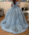 Load image into Gallery viewer, LA Merchandise LA241 Glitter Accent Beaded Corset Sweet16 Ball Gown - - LA Merchandise
