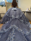 Load image into Gallery viewer, Wholesale Elegant Quinceañera Ball Gown with Layered Skirt Floral Lace Appliqué by LA286 - - Quinceanera Dress LA Merchandise