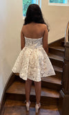 Load image into Gallery viewer, Wholesale Strapless Lace Short Prom Dress with Overskirt A-Line Cocktail Dress by LAX1017 - - Dress LAX