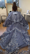Load image into Gallery viewer, Wholesale Elegant Quinceañera Ball Gown with Layered Skirt Floral Lace Appliqué by LA286 - - Quinceanera Dress LA Merchandise