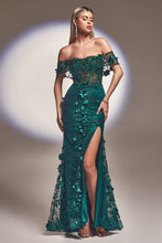 Load image into Gallery viewer, LA Merchandise LARJ832 Off Shoulder Special Occasion Gown