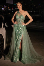 Load image into Gallery viewer, LA Merchandise LARJ869 One Shoulder Overlay Skirt Prom Evening Gown