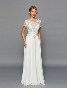 LA Merchandise LADK301B Embroidered Classy Wedding Dress