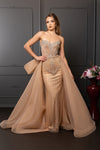 Load image into Gallery viewer, LA8257 Wholesale Strapless Sweetheart Beaded Sheath Evening Gown with Dramatic Tulle Overskirt - - Long Prom Dress LA Merchandise