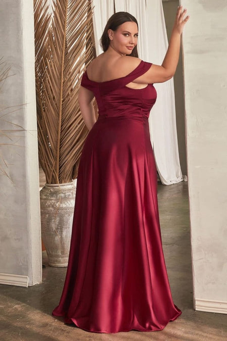 Wholesale Sweetheart Off Shoulder Satin Formal Bridesmaid Gown By LAR325