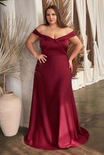 Load image into Gallery viewer, Wholesale Sweetheart Off Shoulder Satin Formal Bridesmaid Gown By LAR325