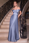 Load image into Gallery viewer, Wholesale Sweetheart Off Shoulder Satin Formal Bridesmaid Gown By LAR325