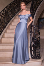 Load image into Gallery viewer, Wholesale Sweetheart Off Shoulder Satin Formal Bridesmaid Gown By LAR325
