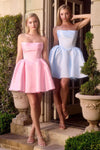 Load image into Gallery viewer, Wholesale Satin Strapless Mini Dress Elegant A-Line Cocktail &amp; Party Dress By LARKV1133