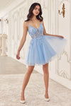 Load image into Gallery viewer, LA Merchandise LARSF047 V-Neck Layered Tulle Lace Bodice Hoco Dress