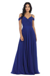 Load image into Gallery viewer, Cold Shoulder Long Bridesmaid Chiffon Gown By LA Merchandise LAV5183 - - Bridesmaids Dress LAV