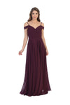 Load image into Gallery viewer, Cold Shoulder Long Bridesmaid Chiffon Gown By LA Merchandise LAV5183 - - Bridesmaids Dress LAV