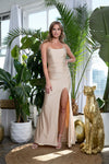 Load image into Gallery viewer, Spaghetti Strap Formal Fitted Stretch Gown By LA Merchandise LAV3448 - - Prom Long Dress LAV