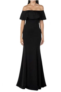 La Merchandise LAY8146 Off Shoulder Ruffled Simple Bridesmaids Dress - - Dress LA Merchandise