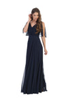 Load image into Gallery viewer, Long Formal Flutter Sleeves Bridesmaids Dress - The Dress Outlet