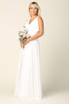 Load image into Gallery viewer, Long Formal Flutter Sleeves Bridesmaids Dress - The Dress Outlet