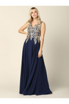 Load image into Gallery viewer, LA Merchandise LAV5233 Long Chiffon Mother of the Bride Dress - - Mother of the Bride Dress LAV