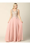Load image into Gallery viewer, LA Merchandise LAV5233 Long Chiffon Mother of the Bride Dress - - Mother of the Bride Dress LAV