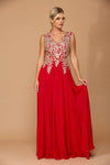 Load image into Gallery viewer, LA Merchandise LAV5233 Long Chiffon Mother of the Bride Dress - - Mother of the Bride Dress LAV