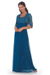 Load image into Gallery viewer, Long Mother of the Bride Lace Chiffon Jacket Dress By LA Merchandise LAV3094-1 - - Mother of the Bride Dress LAV