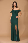 Load image into Gallery viewer, Long Off-Shoulder Chiffon Dress By LA Merchandise LAV3438 - - Long Bridesmaids Dress LAV