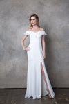 Load image into Gallery viewer, Long Off-Shoulder Chiffon Dress By LA Merchandise LAV3438 - - Long Bridesmaids Dress LAV