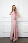 Load image into Gallery viewer, Long Off-Shoulder Chiffon Dress By LA Merchandise LAV3438 - - Long Bridesmaids Dress LAV