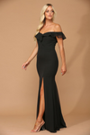 Load image into Gallery viewer, Long Off-Shoulder Chiffon Dress By LA Merchandise LAV3438 - - Long Bridesmaids Dress LAV