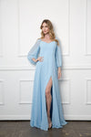 Load image into Gallery viewer, Long Sleeve Formal Chiffon Dress By LA Merchandise LAV3452 - - Formal Dress LAV