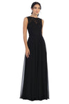 Load image into Gallery viewer, Long Sleeveless Bridesmaid Lace Chiffon Dress By LA Merchandise LAV3299 - - Bridesmaids Dress LAV