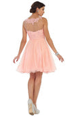 Load image into Gallery viewer, La Merchandise LA1429 Wholesale Sleeveless Short Mesh Homecoming Dress - - LA Merchandise
