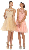 Load image into Gallery viewer, La Merchandise LA1429 Wholesale Sleeveless Short Mesh Homecoming Dress - - LA Merchandise