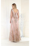 Load image into Gallery viewer, LA Merchandise LA2000 3/4 Sleeves Glitter V-neck Special Occasion Gown