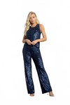 Load image into Gallery viewer, Two-Piece Formal Sleeveless Sequined Pant Suit By LA Merchandise LAV3474 - - Pant Suit LAV